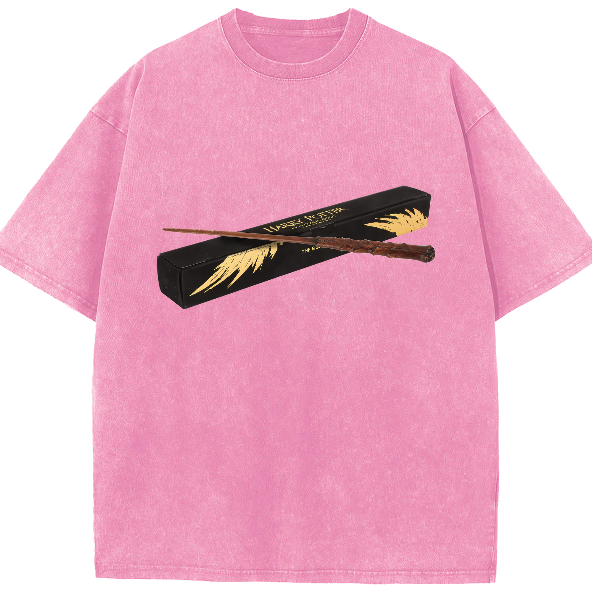 （画像用） Harry Potter ハリー・ポッターシリーズ 綿100% ヴィンテージ風 半袖Tシャツ（フロントプリント）